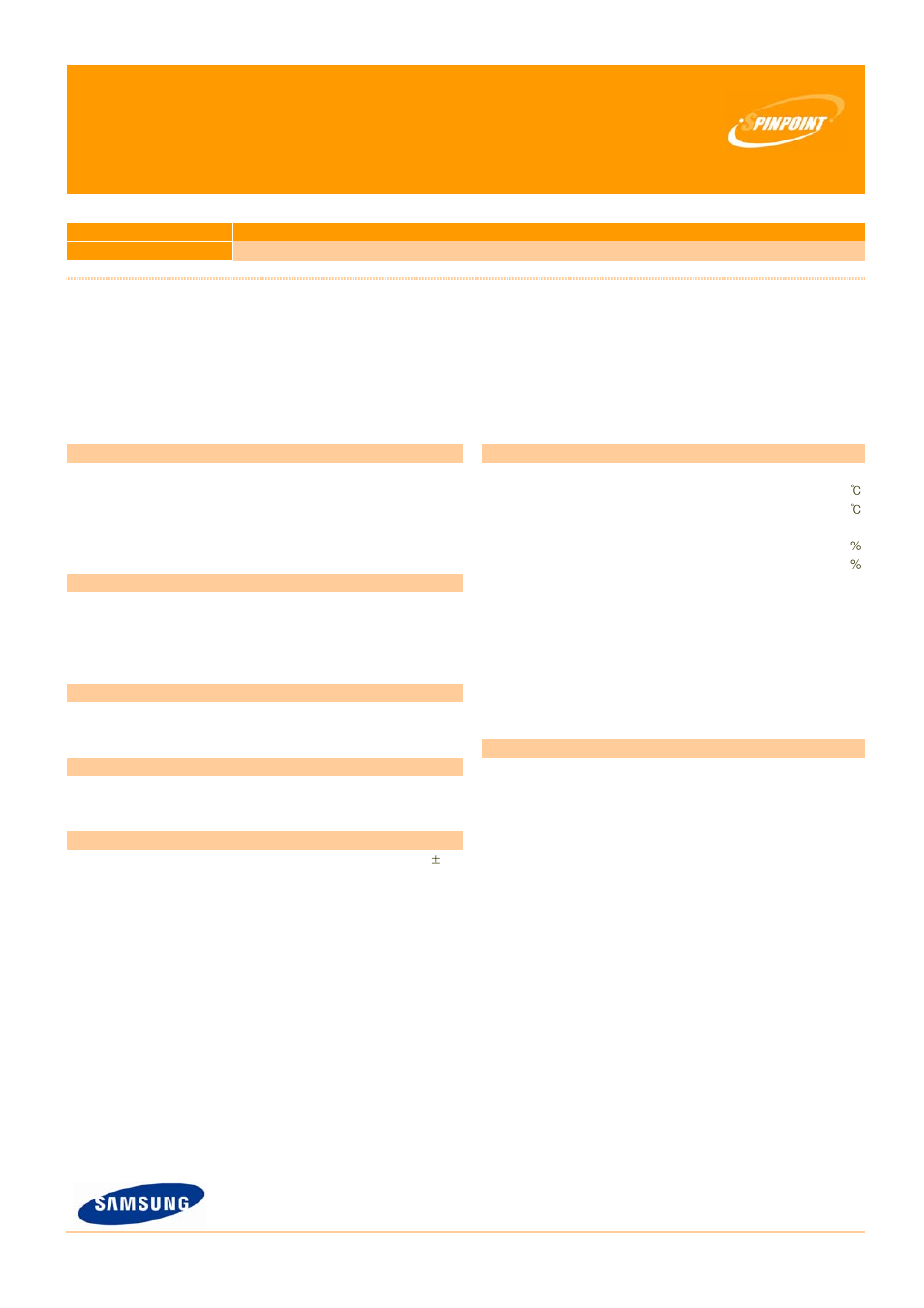 Samsung SPINPOINT HS122JF User Manual | 1 page