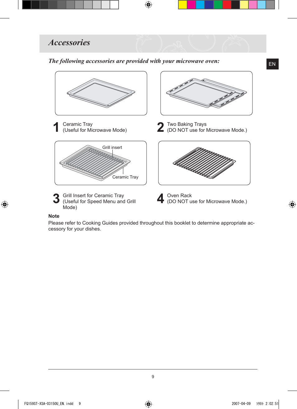 Accessories | Samsung FQ159ST User Manual | Page 11 / 48