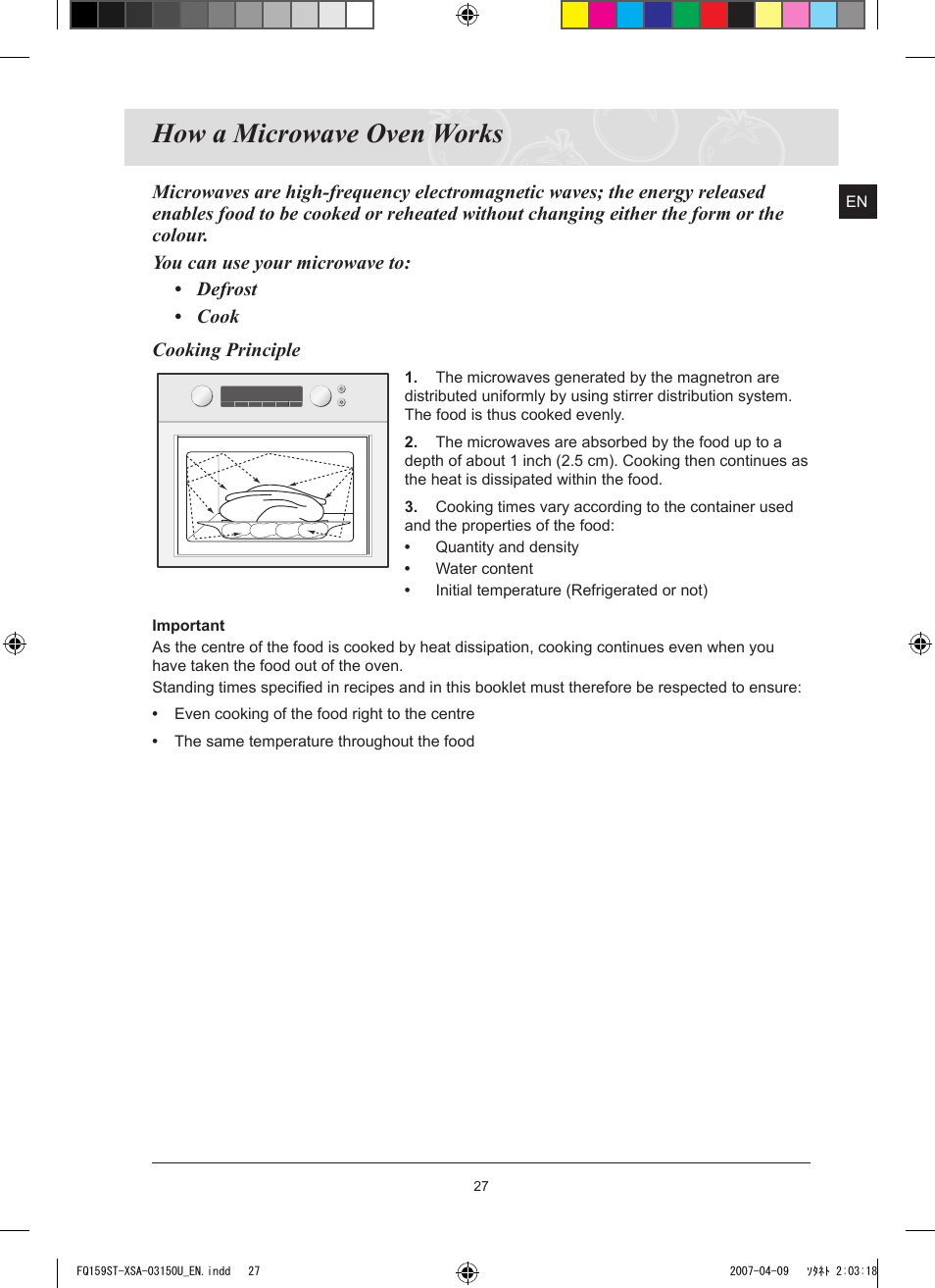 How a microwave oven works | Samsung FQ159ST User Manual | Page 29 / 48