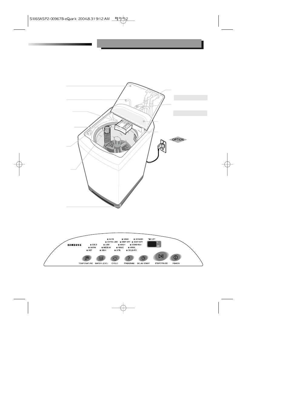 Description of parts | Samsung SW56APPI User Manual | Page 3 / 10