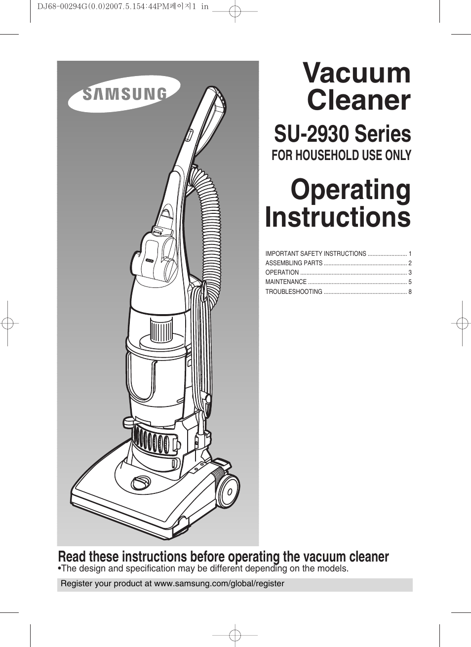 Samsung SU-2930 Series User Manual | 12 pages