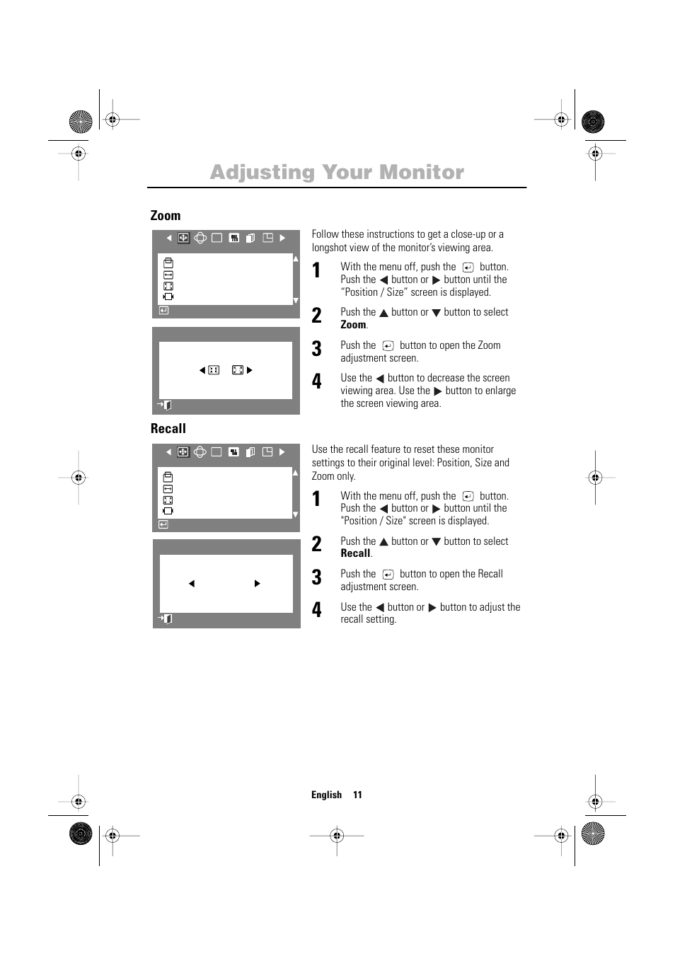 Adjusting your monitor | Samsung 1200NF User Manual | Page 13 / 33
