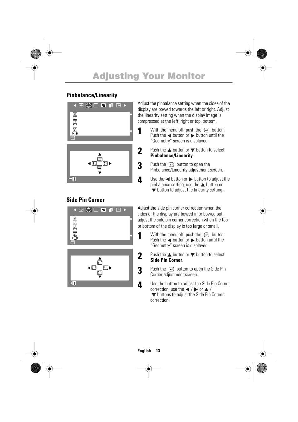 Adjusting your monitor | Samsung 1200NF User Manual | Page 15 / 33