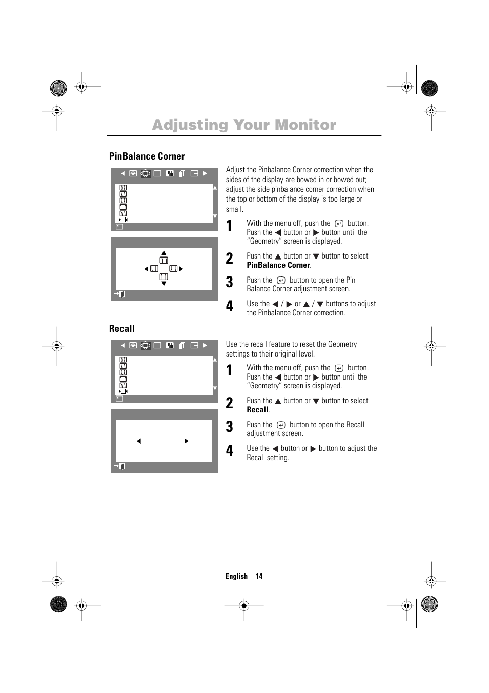 Adjusting your monitor | Samsung 1200NF User Manual | Page 16 / 33