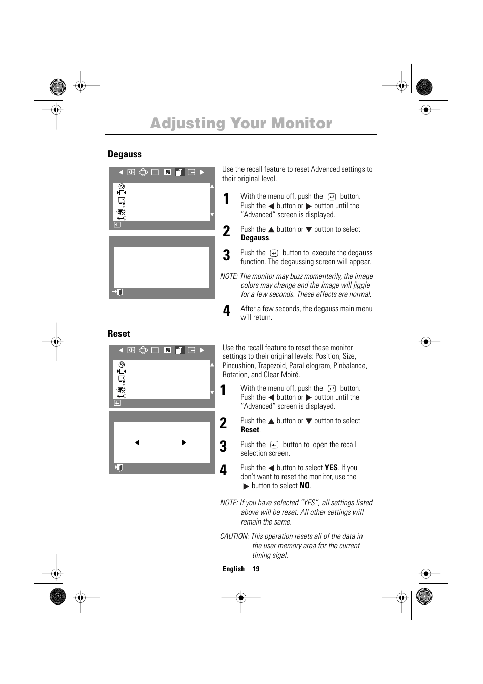 Adjusting your monitor | Samsung 1200NF User Manual | Page 21 / 33