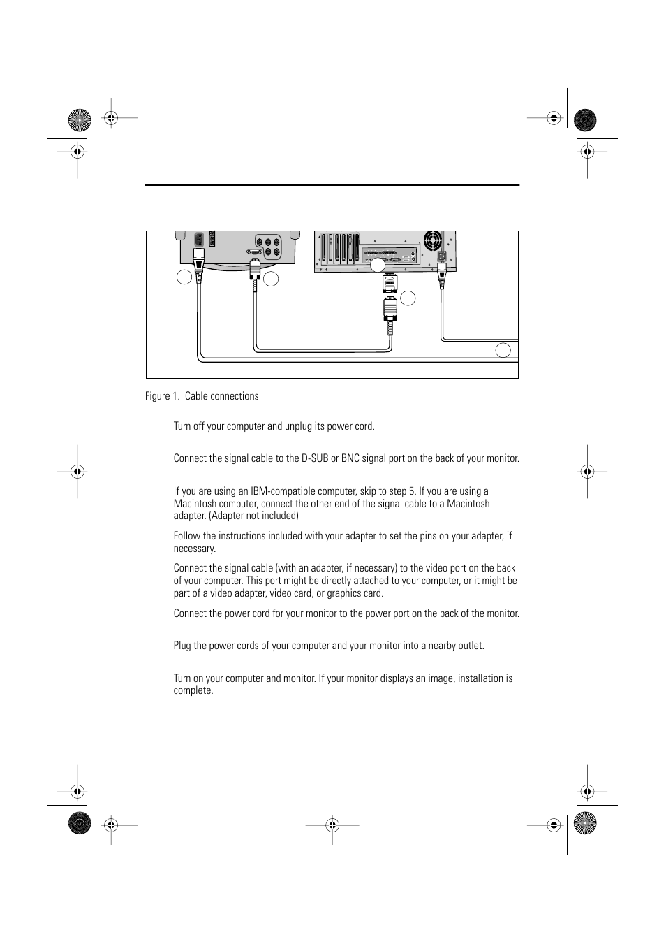 Setting up your monitor | Samsung 1200NF User Manual | Page 6 / 33