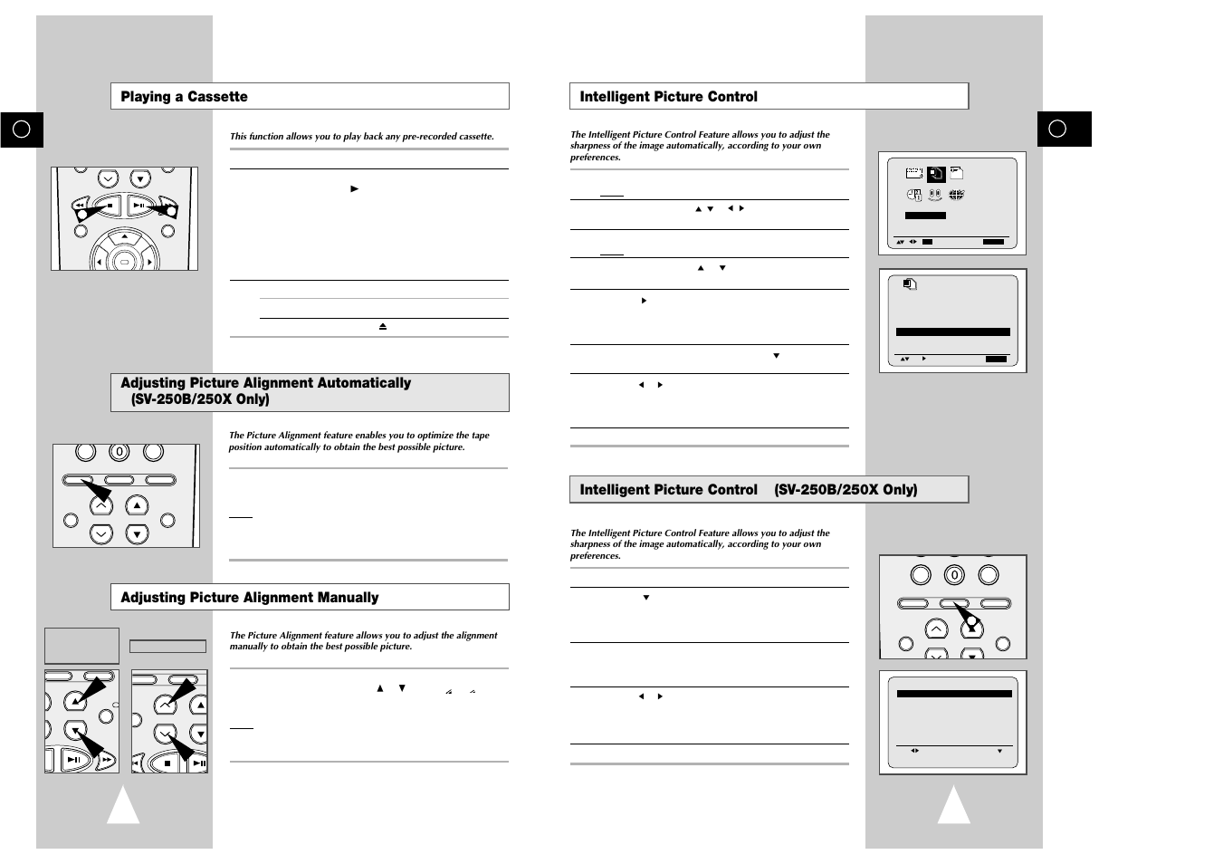 Intelligent picture control | Samsung sv 255B User Manual | Page 17 / 26