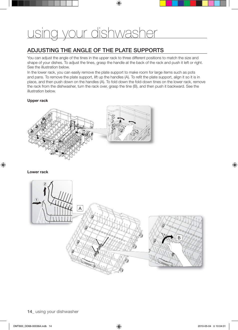 Using your dishwasher | Samsung DMT800RHS User Manual | Page 14 / 32