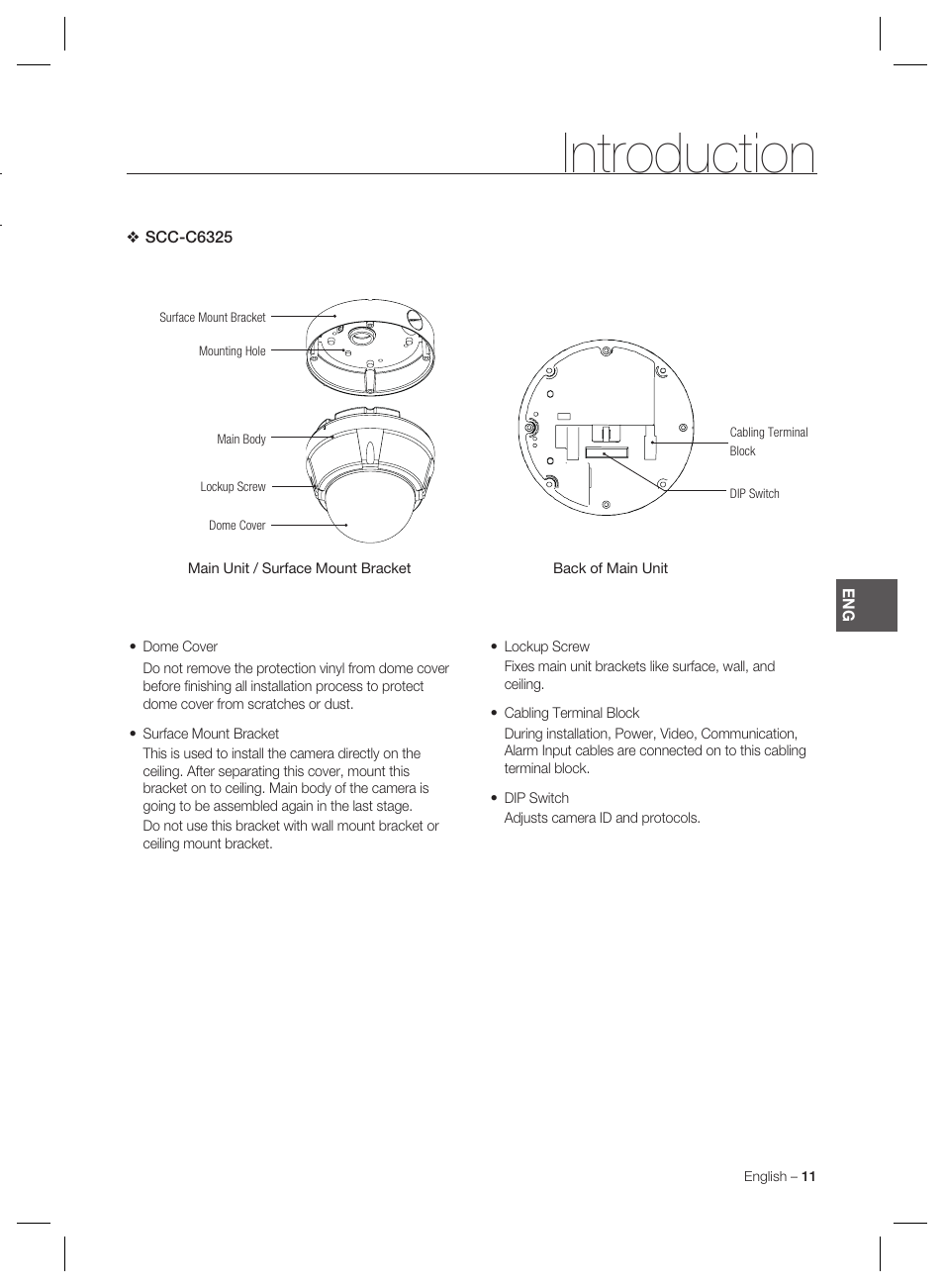Introduction | Samsung MINI SMART SCC-C7325 User Manual | Page 11 / 43