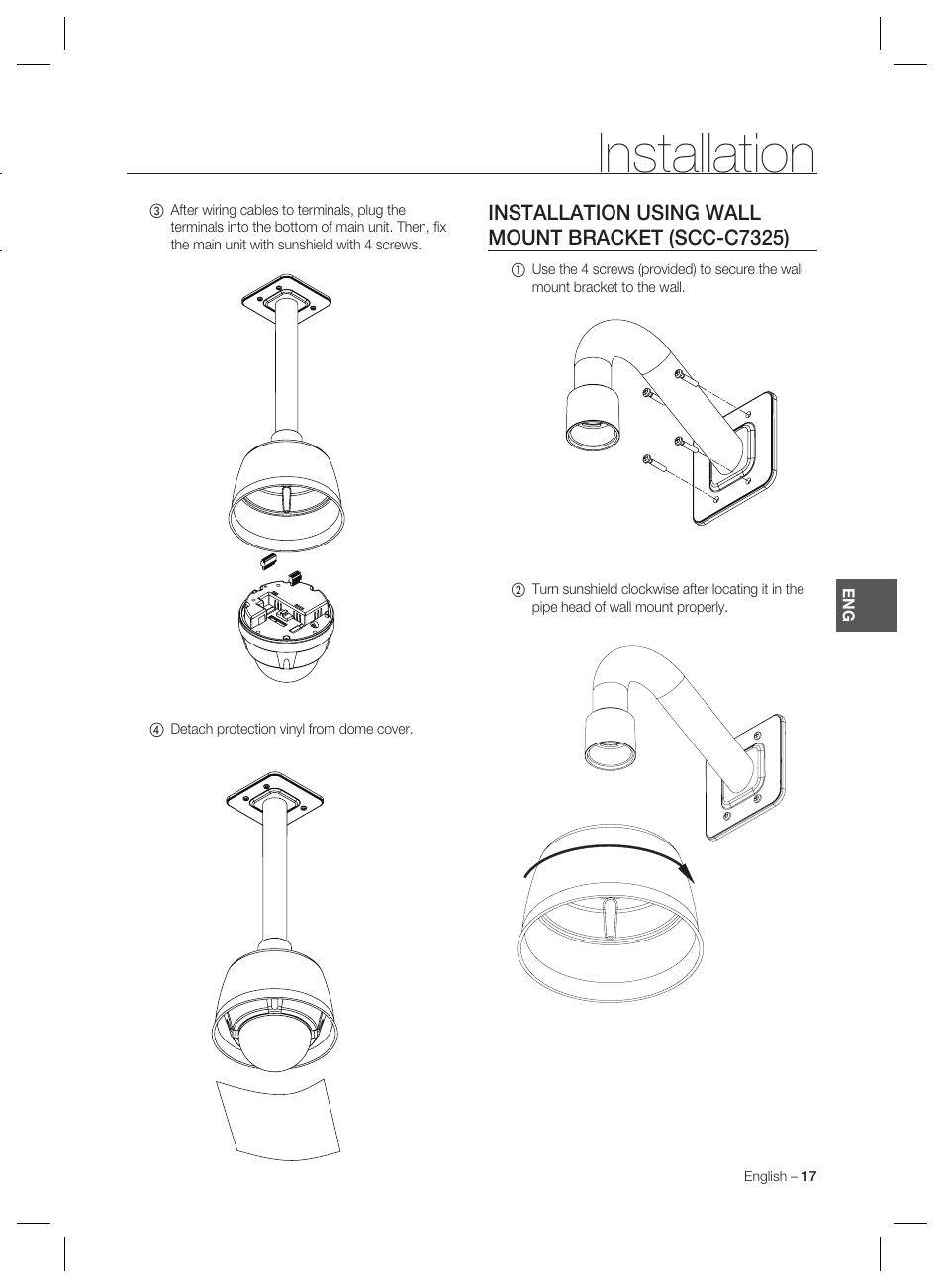 Installation | Samsung MINI SMART SCC-C7325 User Manual | Page 17 / 43