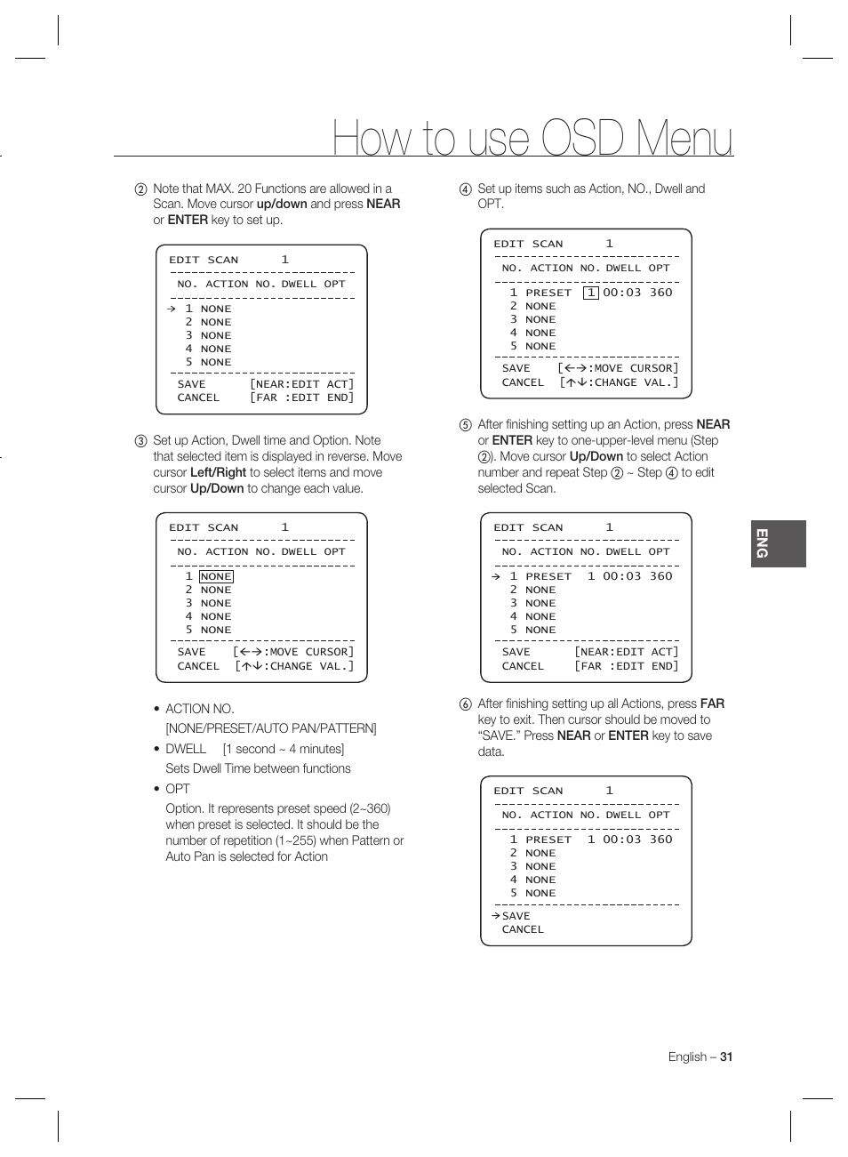 How to use osd menu | Samsung MINI SMART SCC-C7325 User Manual | Page 31 / 43