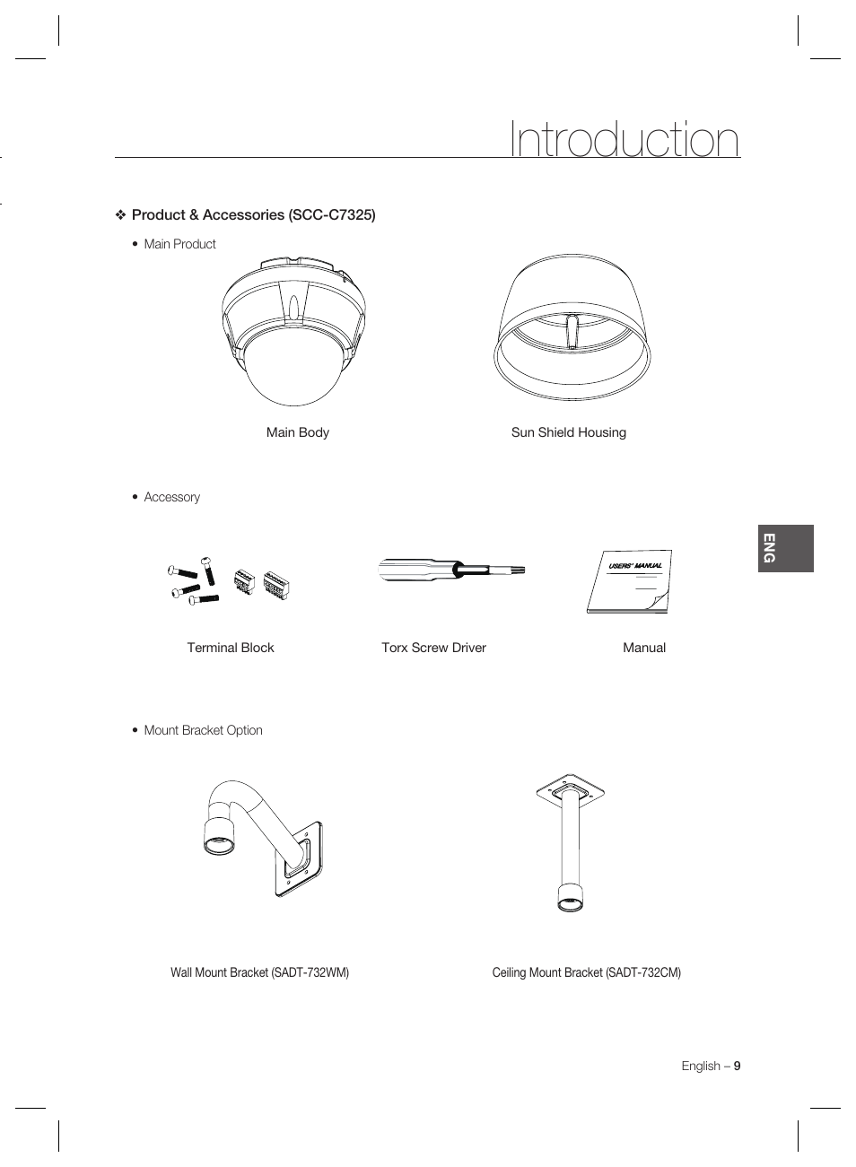 Introduction | Samsung MINI SMART SCC-C7325 User Manual | Page 9 / 43