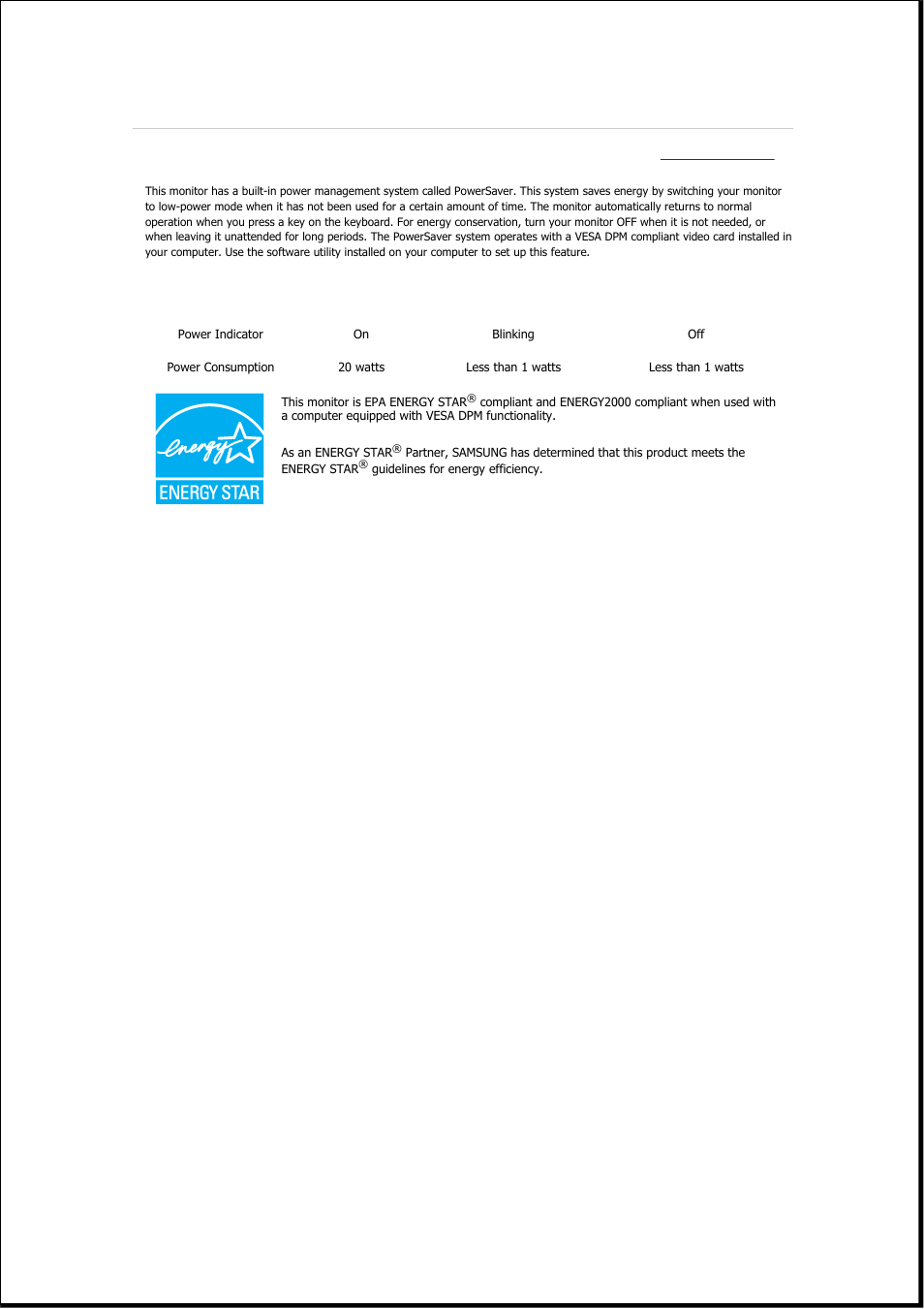 Specifications, Powersaver | Samsung 2243QW User Manual | Page 164 / 564