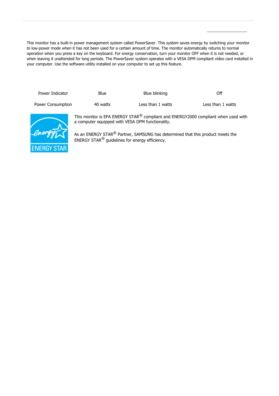 Specifications, Powersaver | Samsung 2243QW User Manual | Page 319 / 564