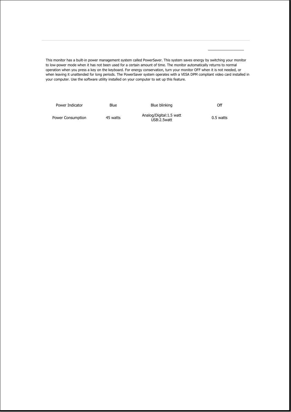 Specifications, Powersaver | Samsung 2243QW User Manual | Page 431 / 564