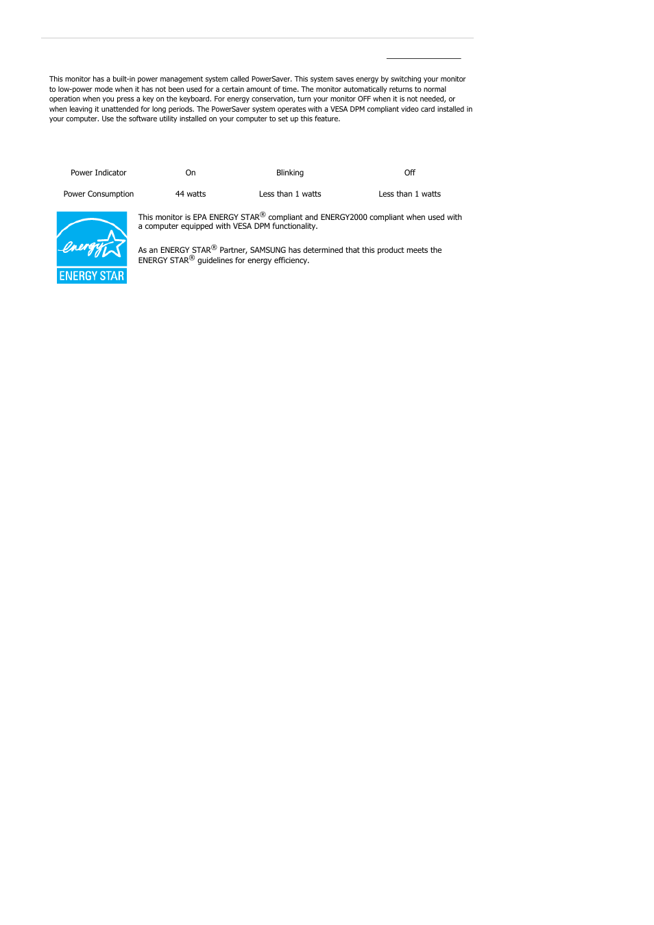 Specifications, Powersaver | Samsung 2243QW User Manual | Page 487 / 564