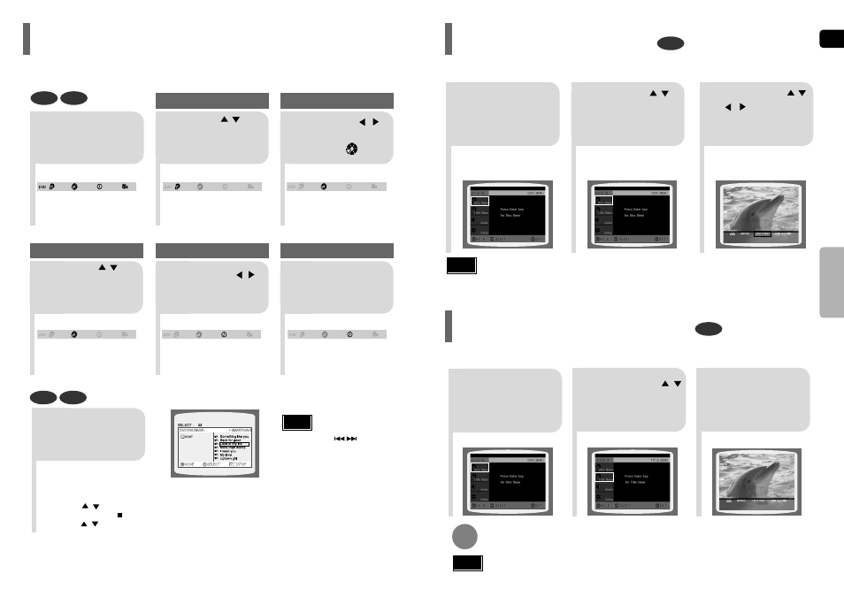 Moving directly to a scene/song, Using disc menu, Using the title menu | Samsung HT-P40 User Manual | Page 21 / 37