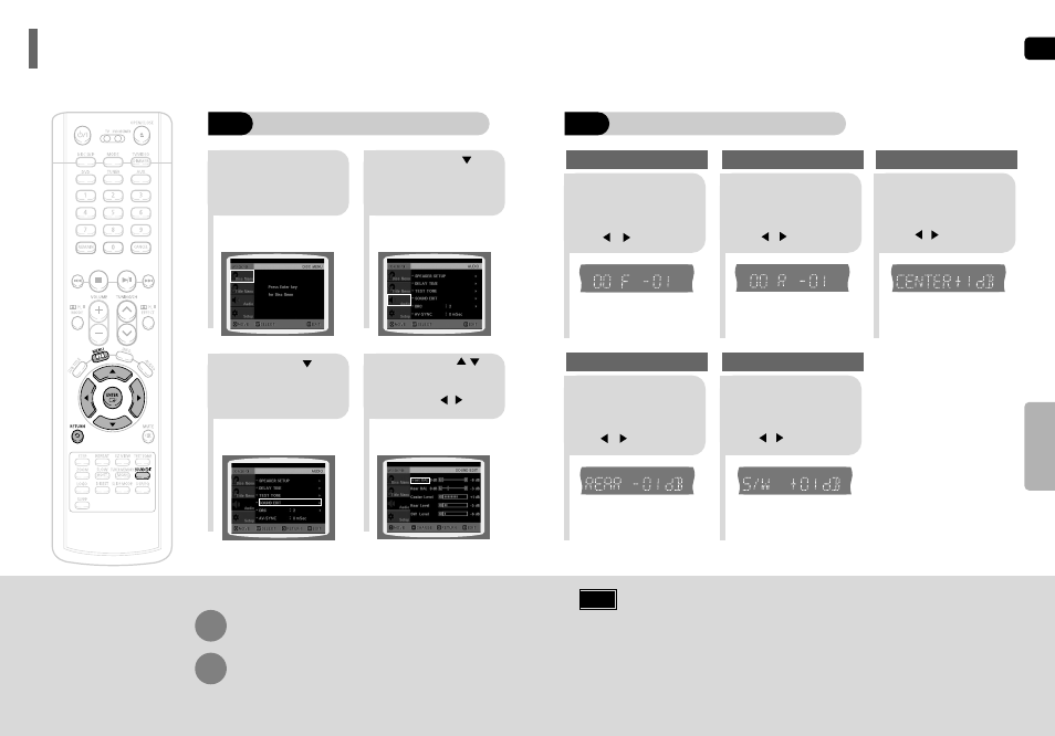 Setting the audio | Samsung HT-P40 User Manual | Page 29 / 37