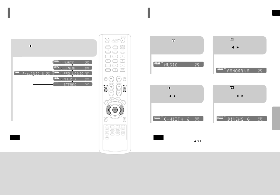 Dolby pro logic ii mode, Dolby pro logic ii effect, Dolby pro logic ii effect 59 | Samsung HT-P40 User Manual | Page 31 / 37