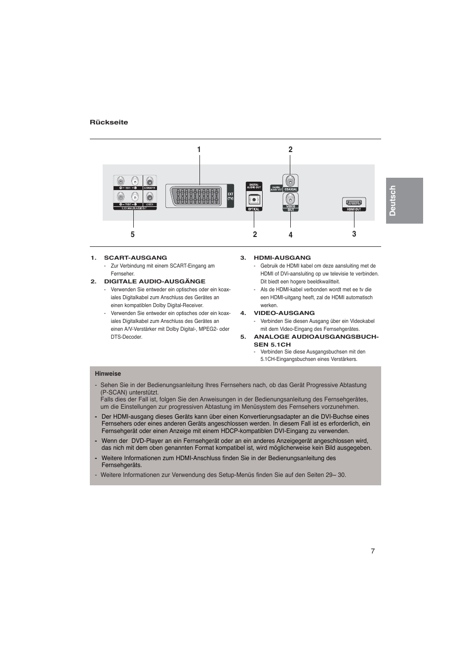 Deutsch | Samsung DVD-1080PK User Manual | Page 123 / 156