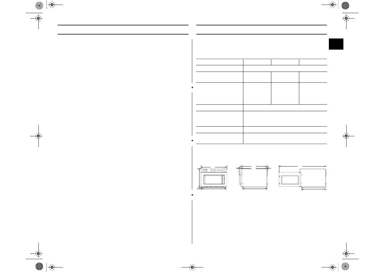 Storing and repairing your microwave oven, Technical specifications | Samsung cm 1919 User Manual | Page 15 / 16