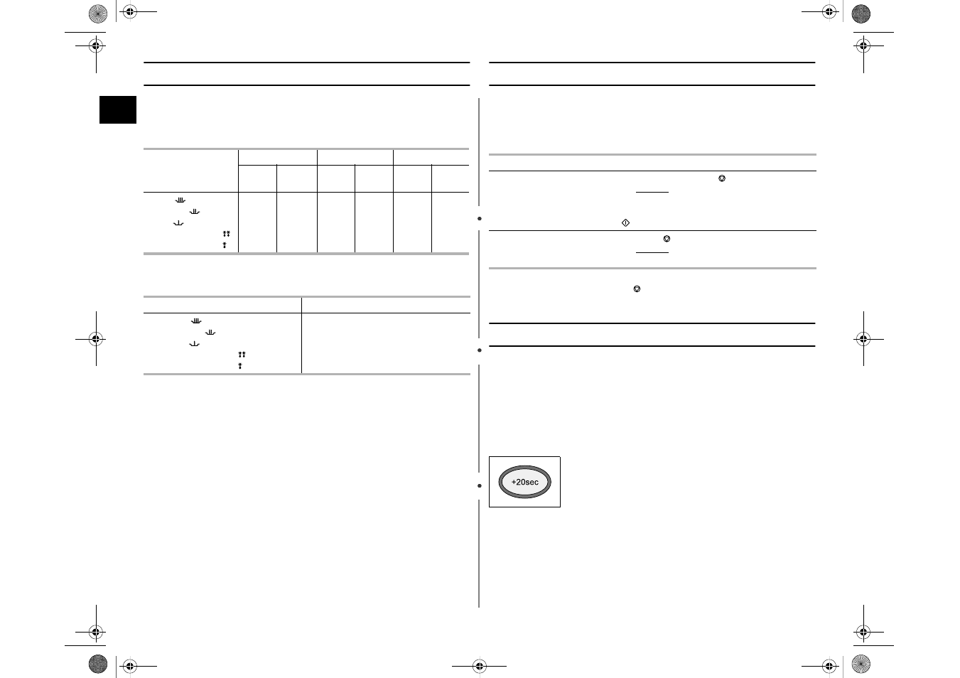 Power levels and time variations, Stopping the cooking, Using +20sec pad | Samsung cm 1919 User Manual | Page 6 / 16