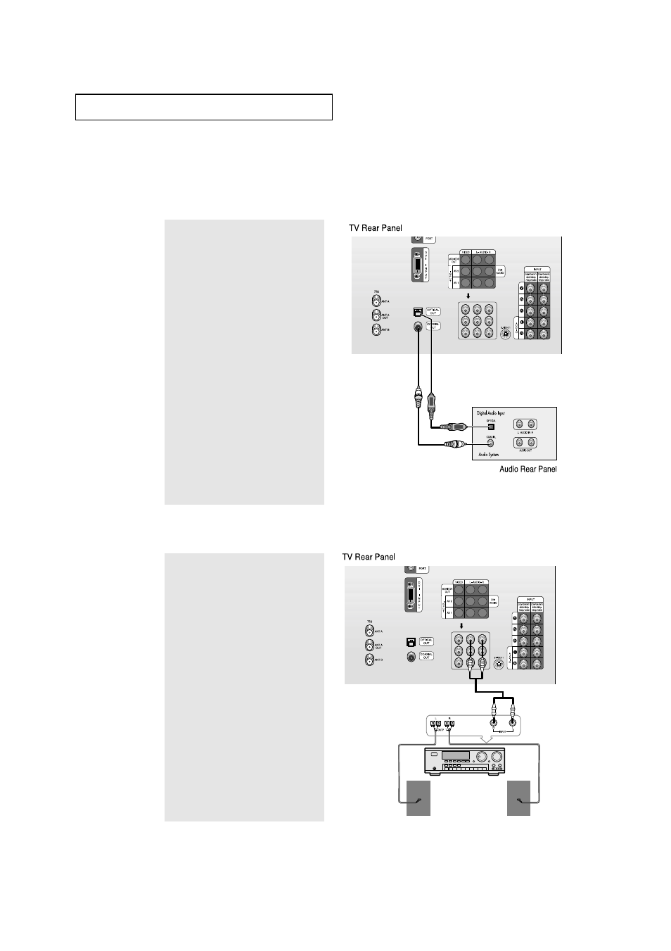 Connecting a digital audio system, Connecting a speakers | Samsung HCN529W User Manual | Page 25 / 84
