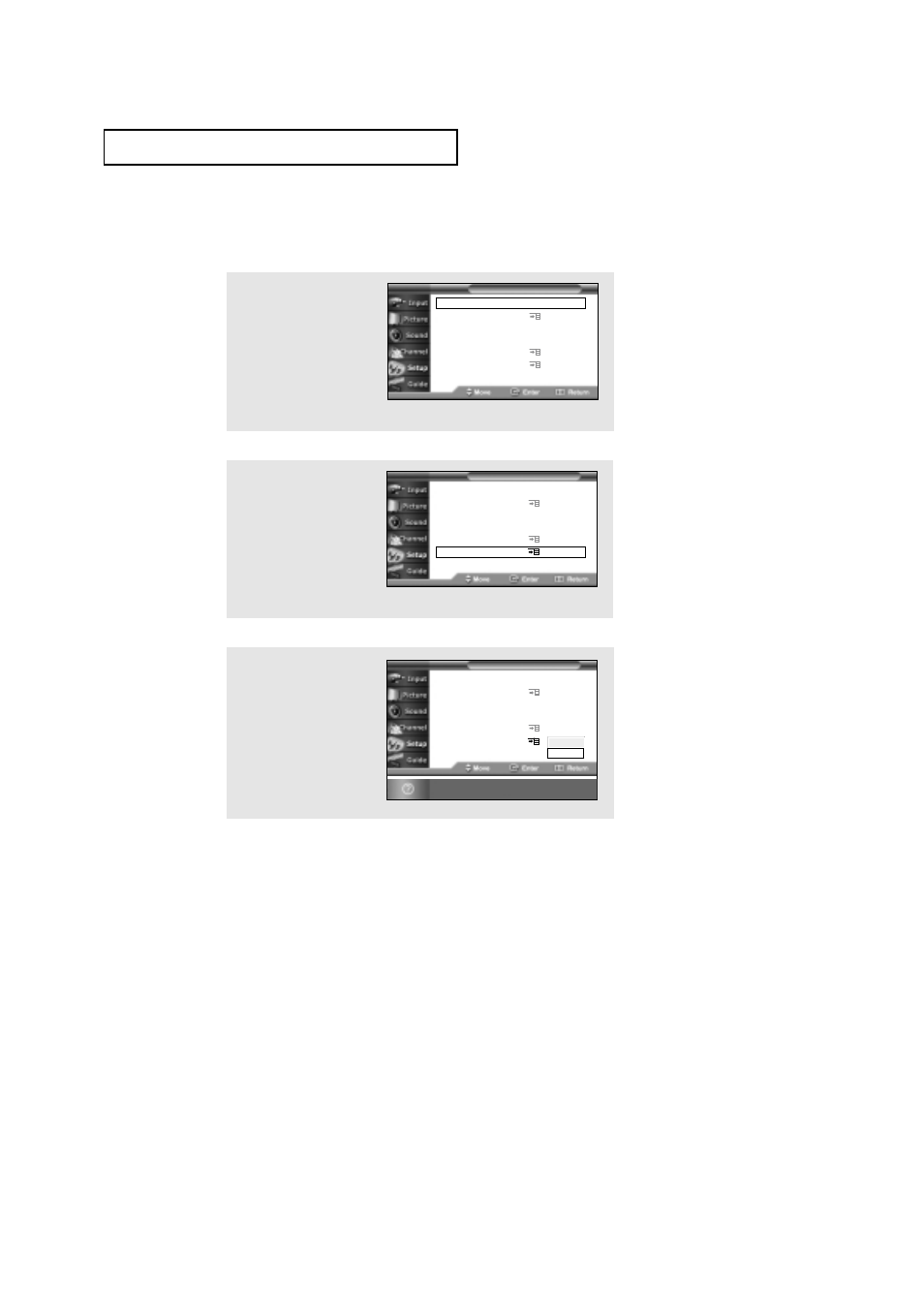 Setting the function help, Displays help on the menu functions | Samsung HCN529W User Manual | Page 73 / 84