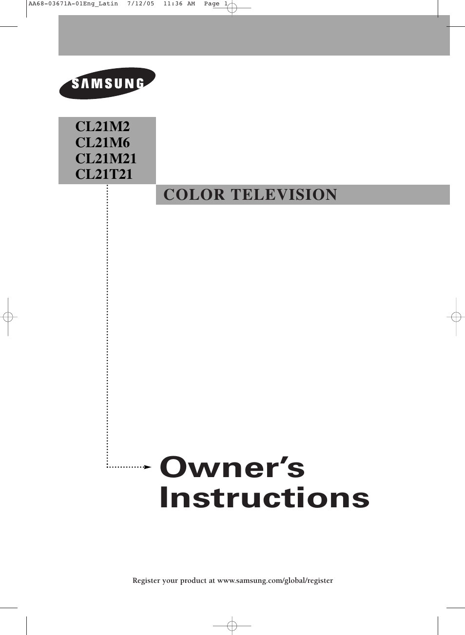 Samsung CL21M2 User Manual | 60 pages