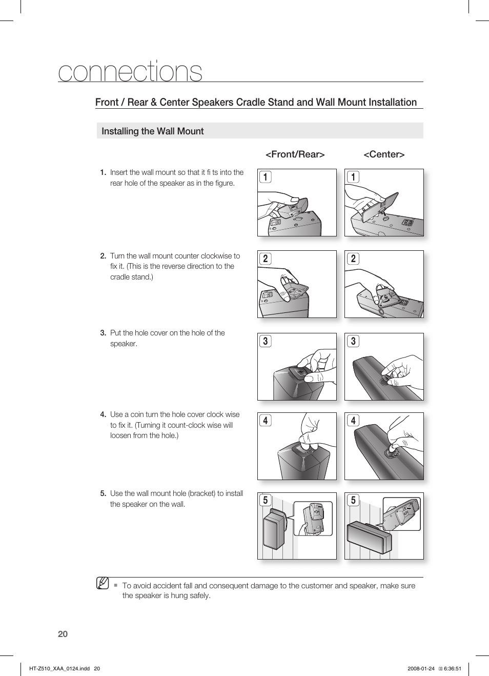 Connections | Samsung HT-Z510 User Manual | Page 22 / 79