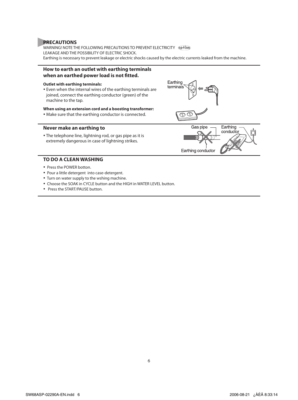 Samsung SW68ASP User Manual | Page 7 / 12