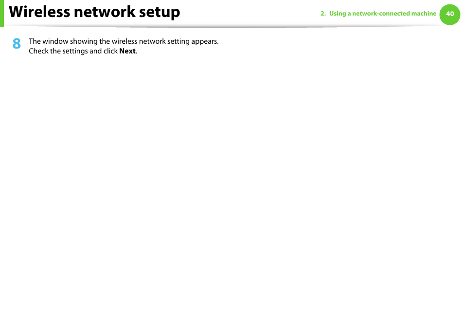 Wireless network setup | Samsung ML-331X User Manual | Page 143 / 245