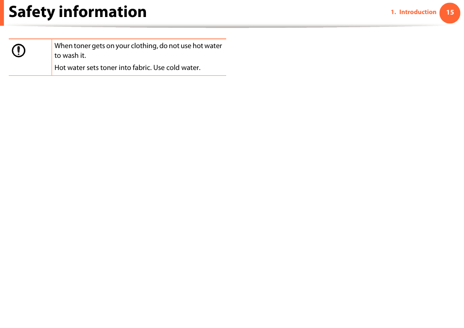 Safety information | Samsung ML-331X User Manual | Page 15 / 245