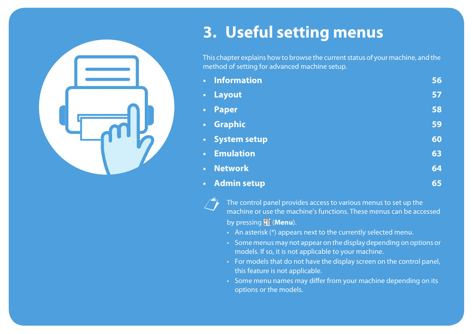 Useful setting menus | Samsung ML-331X User Manual | Page 158 / 245