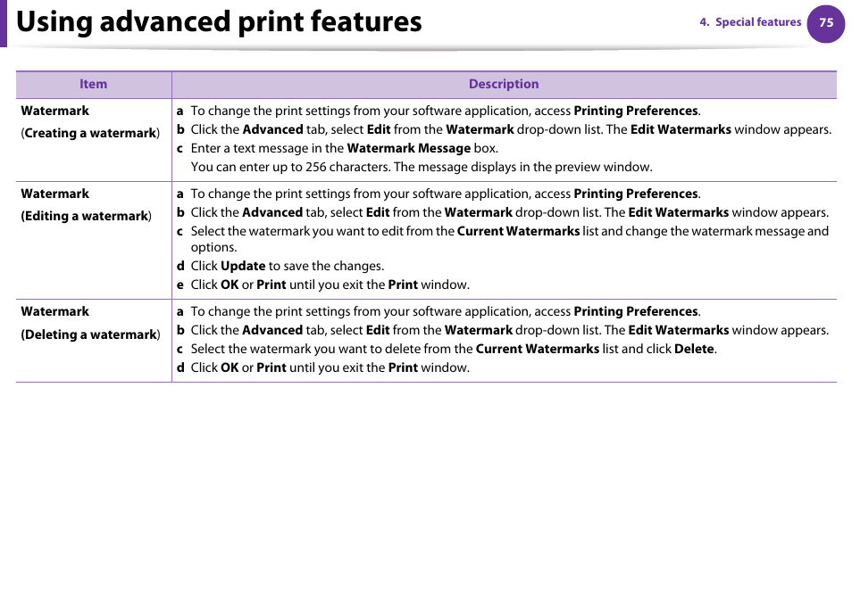 Using advanced print features | Samsung ML-331X User Manual | Page 178 / 245