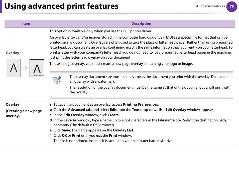 Using advanced print features | Samsung ML-331X User Manual | Page 179 / 245