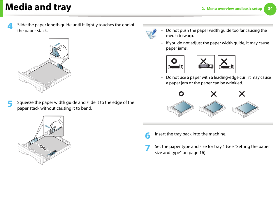 Media and tray | Samsung ML-331X User Manual | Page 32 / 245