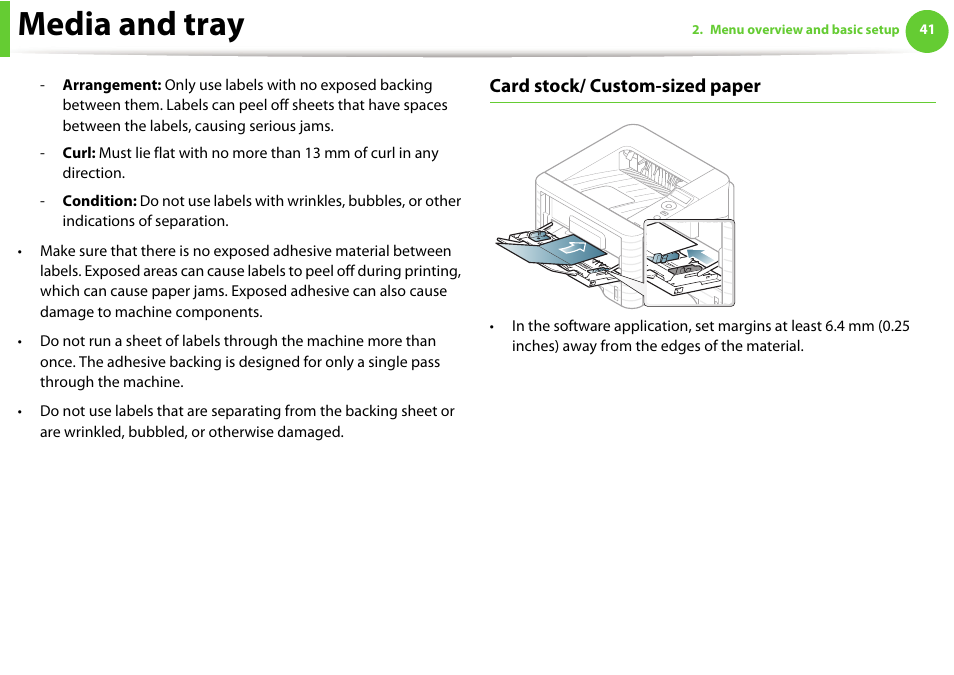 Media and tray | Samsung ML-331X User Manual | Page 39 / 245