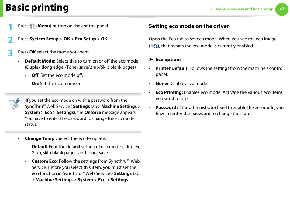 Basic printing | Samsung ML-331X User Manual | Page 45 / 245
