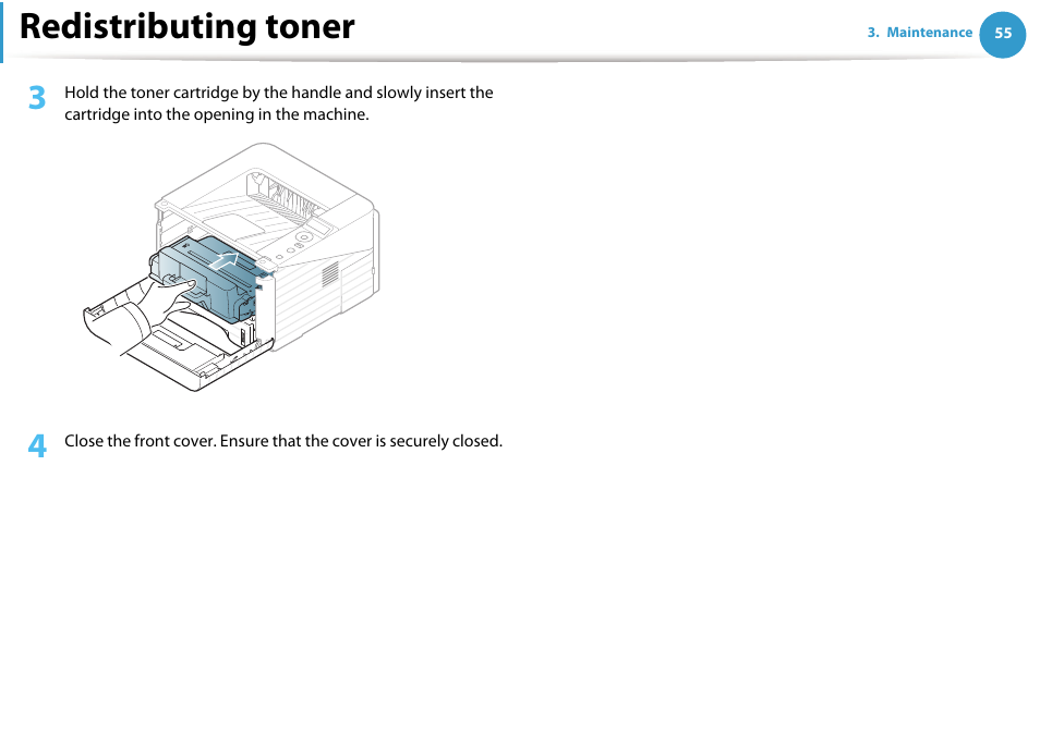 Redistributing toner | Samsung ML-331X User Manual | Page 53 / 245