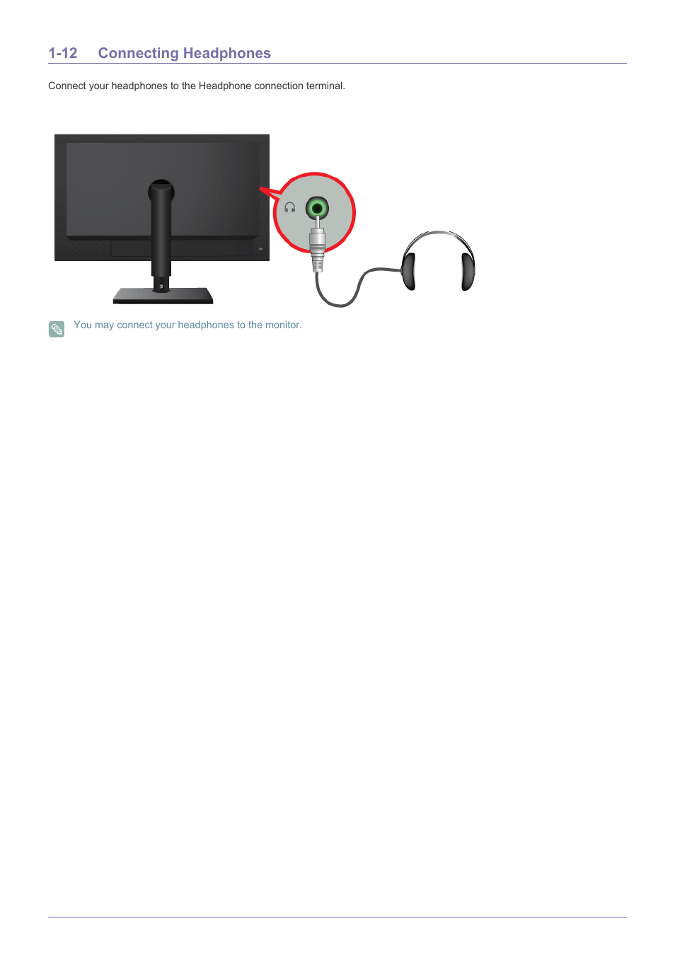 12 connecting headphones | Samsung SyncMaster TC240 User Manual | Page 14 / 19