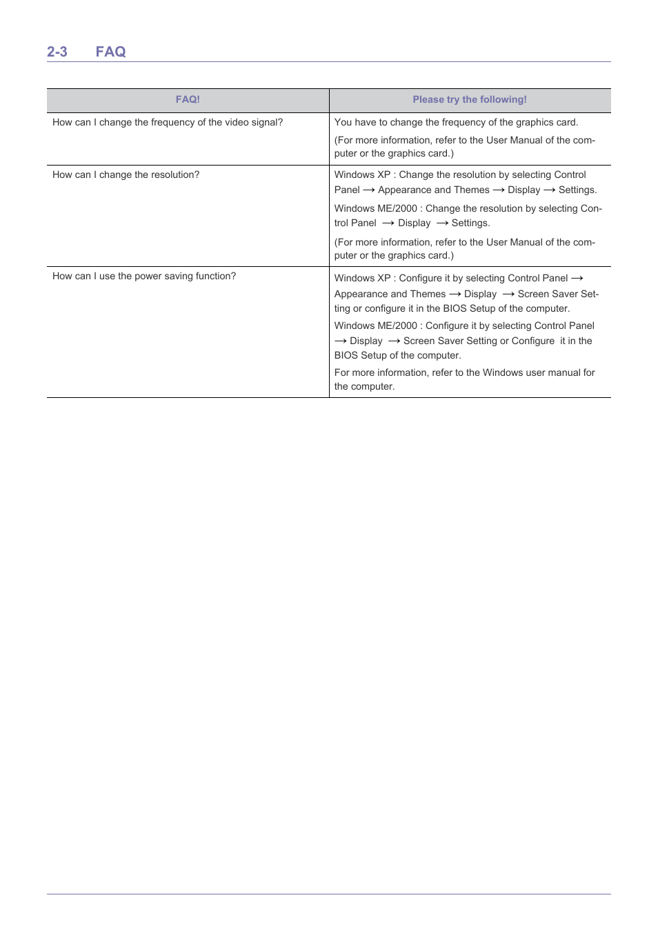 3 faq | Samsung SyncMaster TC240 User Manual | Page 19 / 19