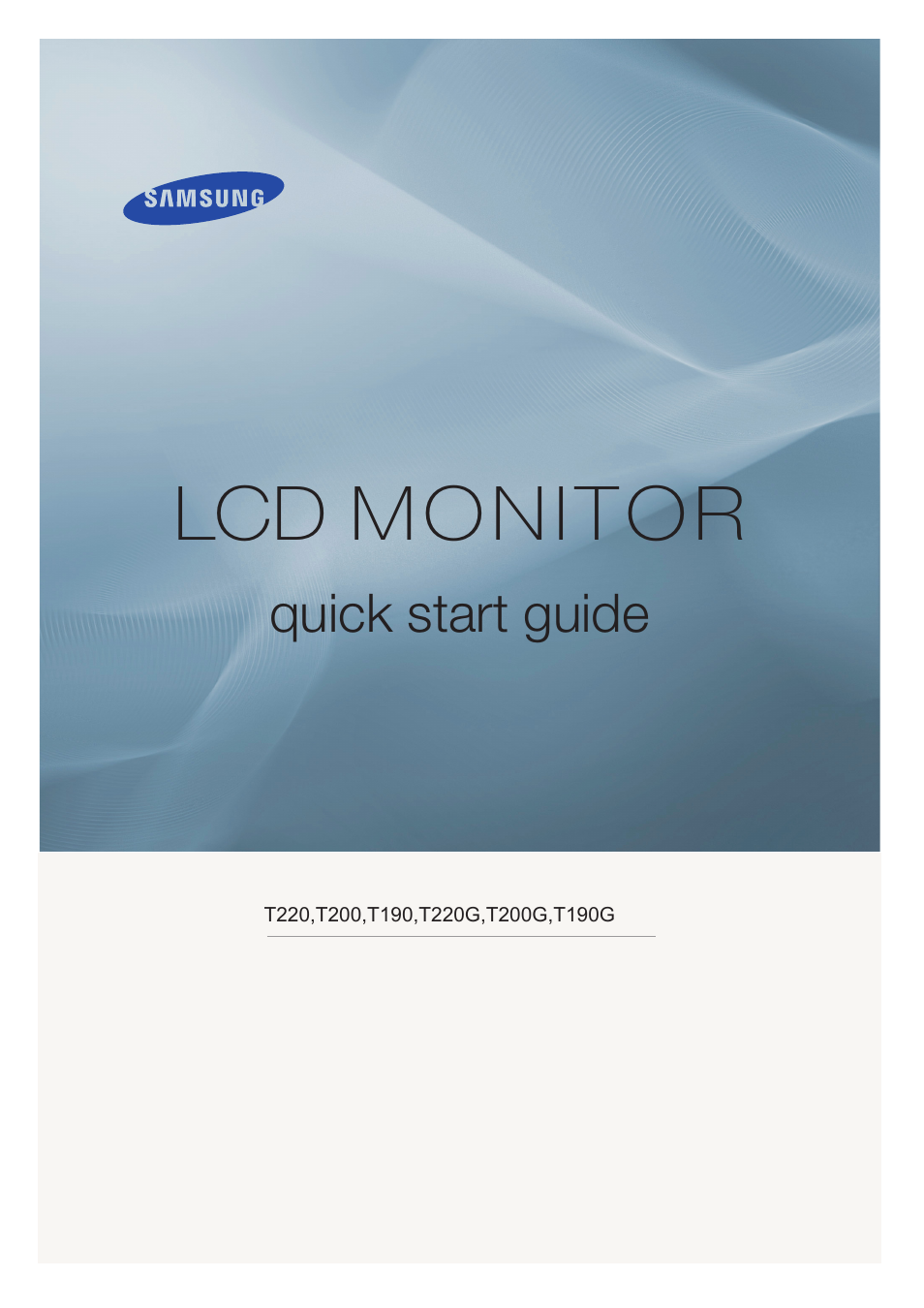 Samsung T220G User Manual | 20 pages