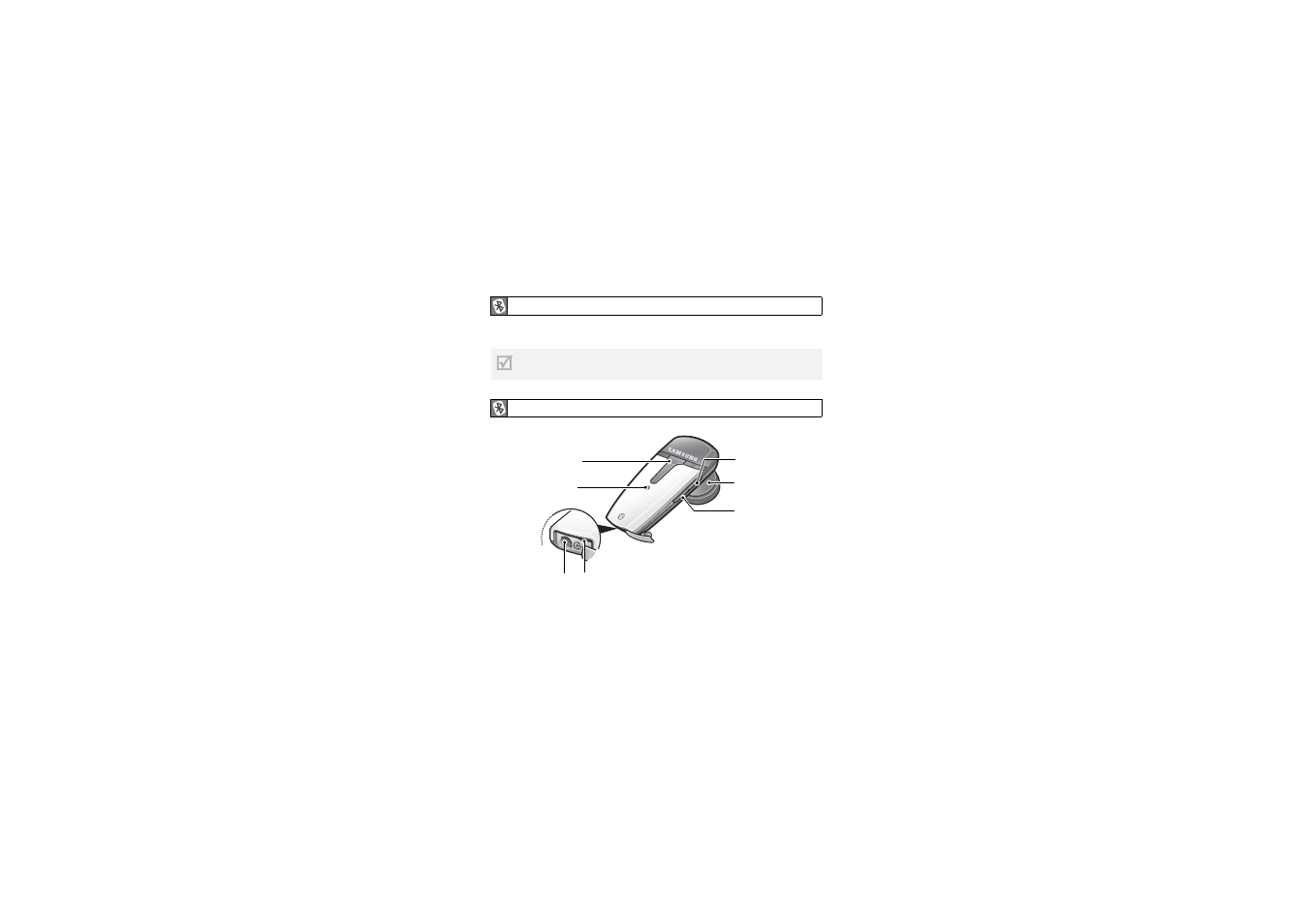 Checking the accessories, Your headset overview | Samsung GH68-12948A User Manual | Page 7 / 99