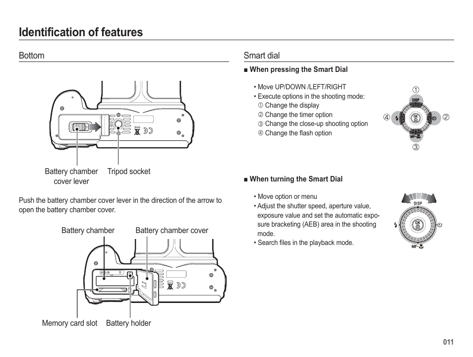 Identification of features | Samsung WB5500 User Manual | Page 12 / 120