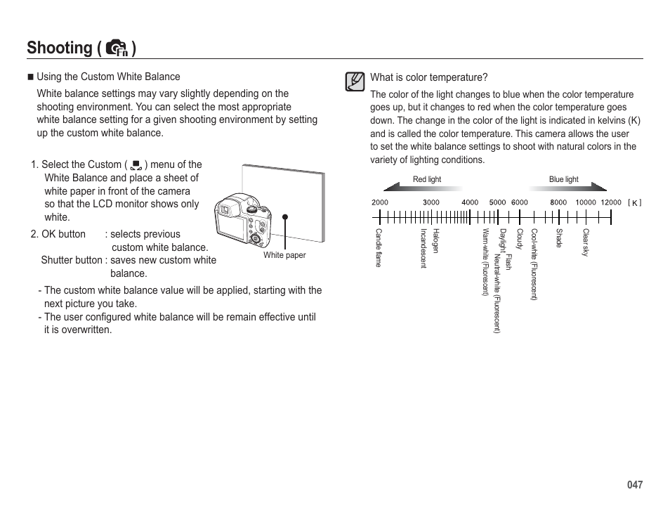 Shooting ( ) | Samsung WB5500 User Manual | Page 48 / 120