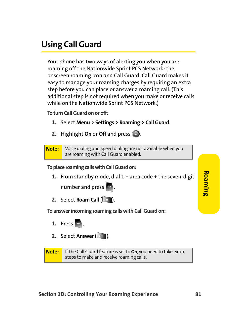 Using call guard | Samsung A900 User Manual | Page 105 / 272