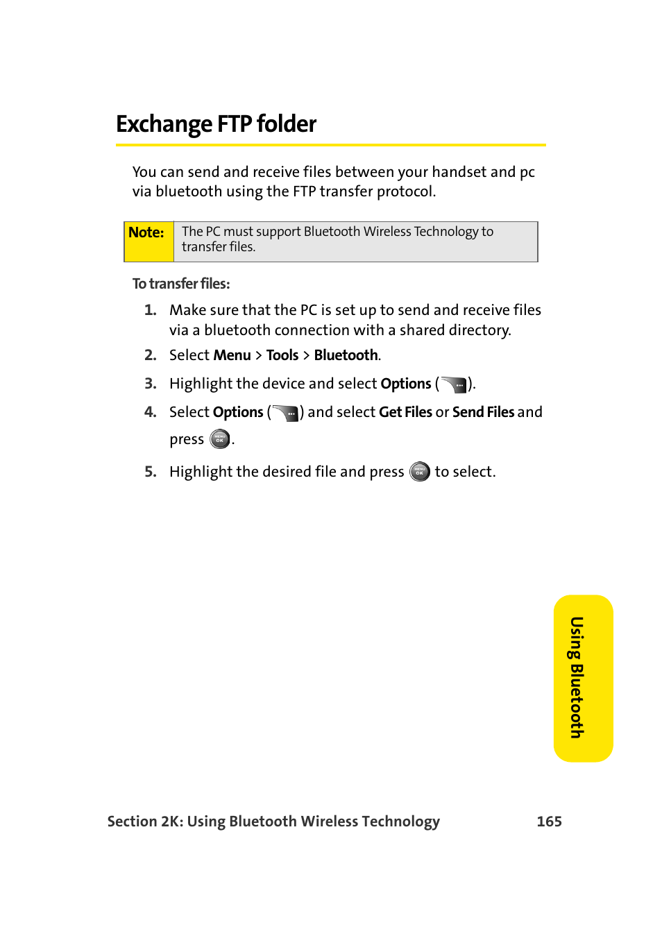 Exchange ftp folder | Samsung A900 User Manual | Page 189 / 272
