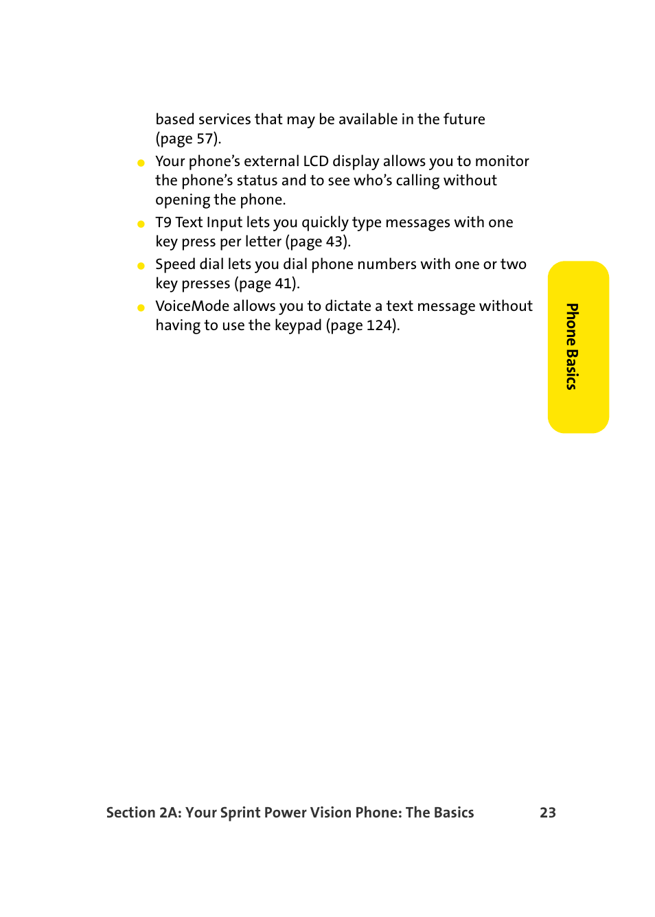 Ph one bas ics | Samsung A900 User Manual | Page 47 / 272