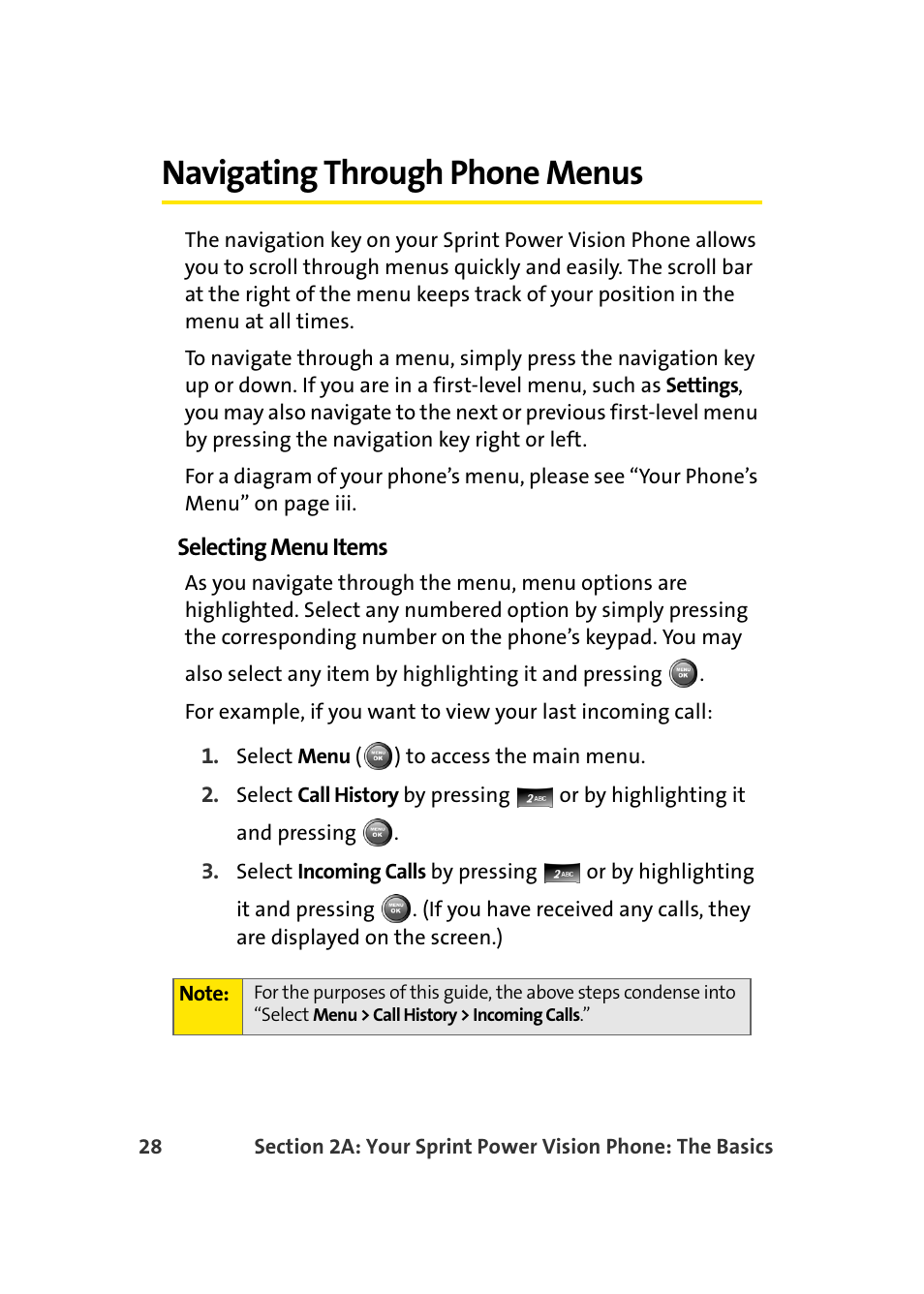 Navigating through phone menus | Samsung A900 User Manual | Page 52 / 272